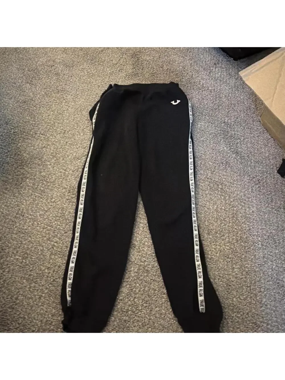 True Religion Men's Black Joggers-tracksuit
